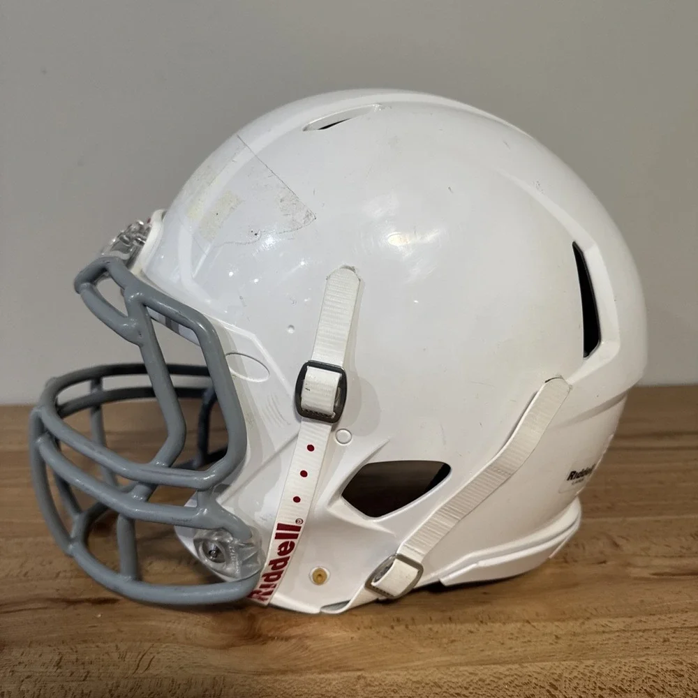 Riddell Speed Classic Football Helmet 2017 - White Grey Face Mask Sz Youth Large - Picture 3 of 11